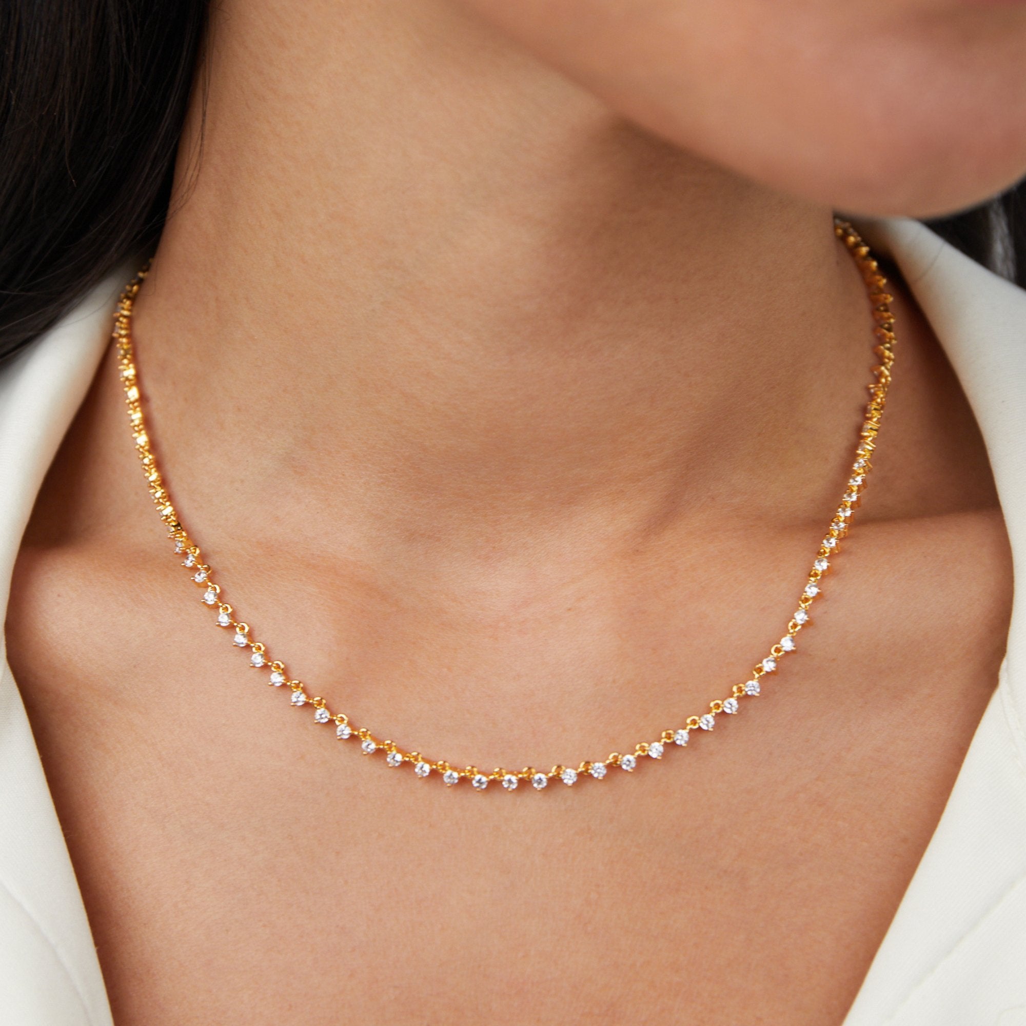 Ria Crystal Chain Necklace - Beautiful Earth Boutique