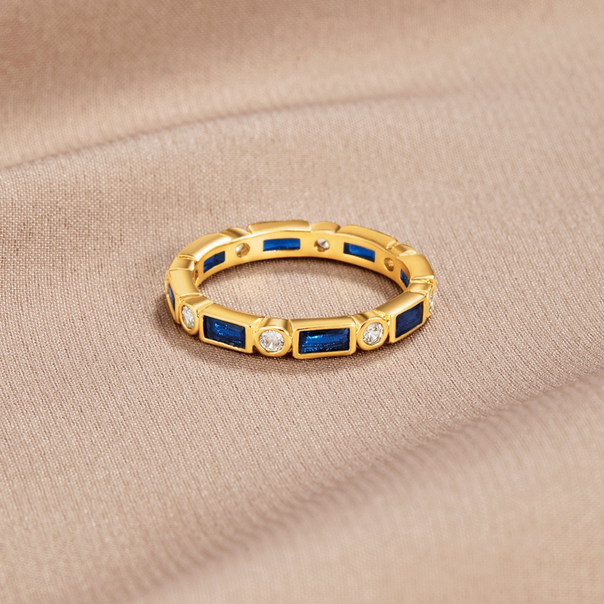 Royal Blue Adeline Crystal Ring - Beautiful Earth Boutique