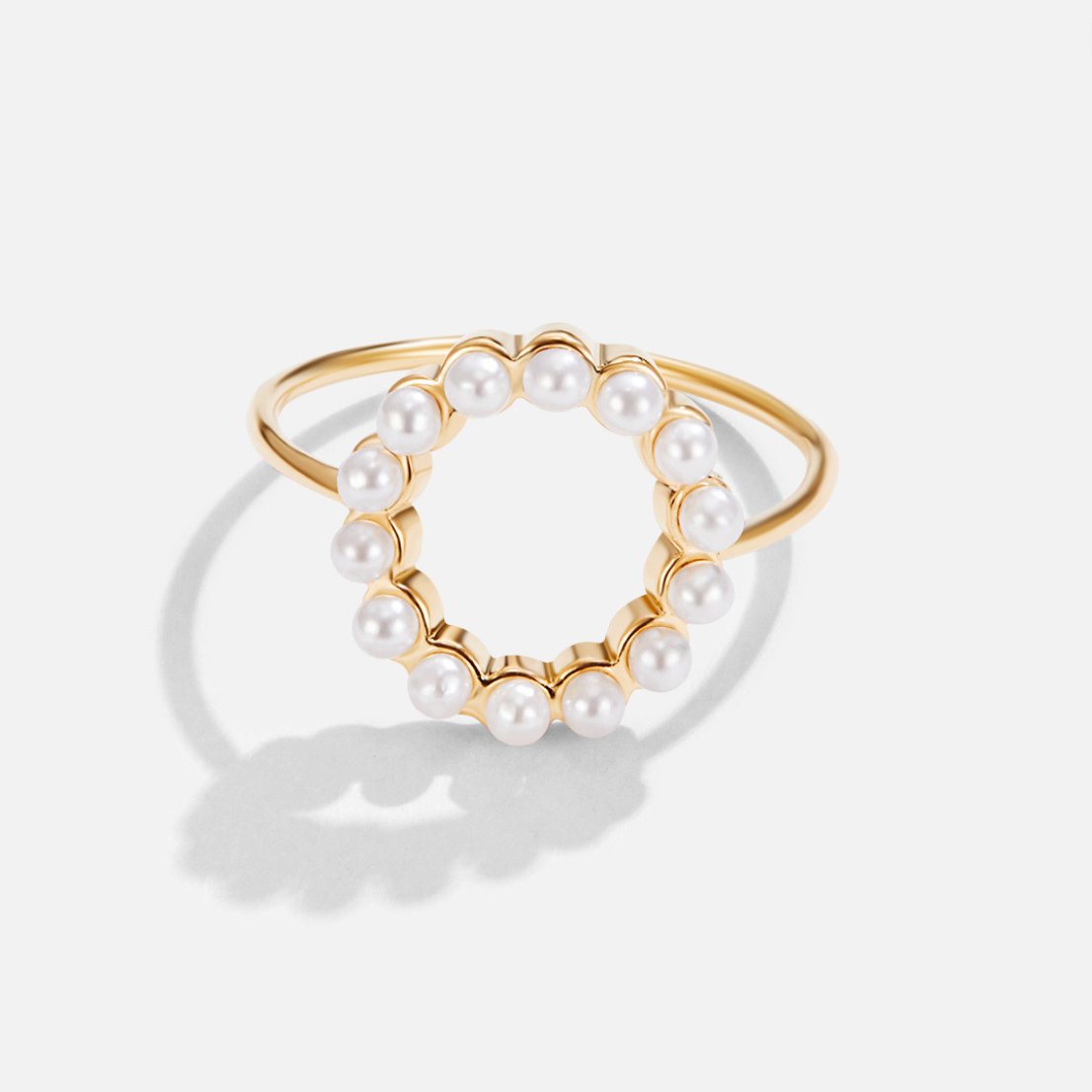 Sabrina Classic Round Pearl Ring - Beautiful Earth Boutique