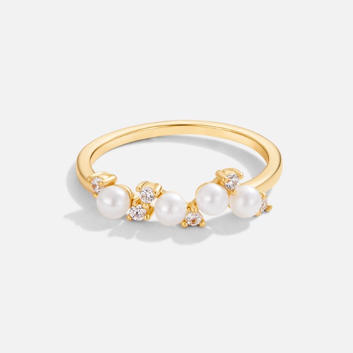 Serena Crystal & Pearl Ring - Beautiful Earth Boutique