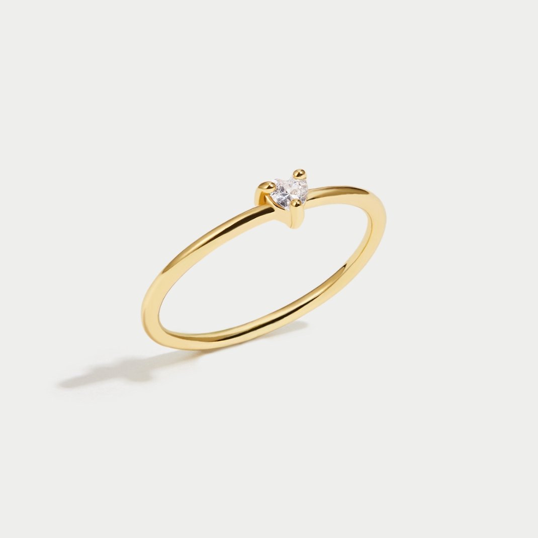 'Small Love' Crystal Heart Ring - Beautiful Earth Boutique
