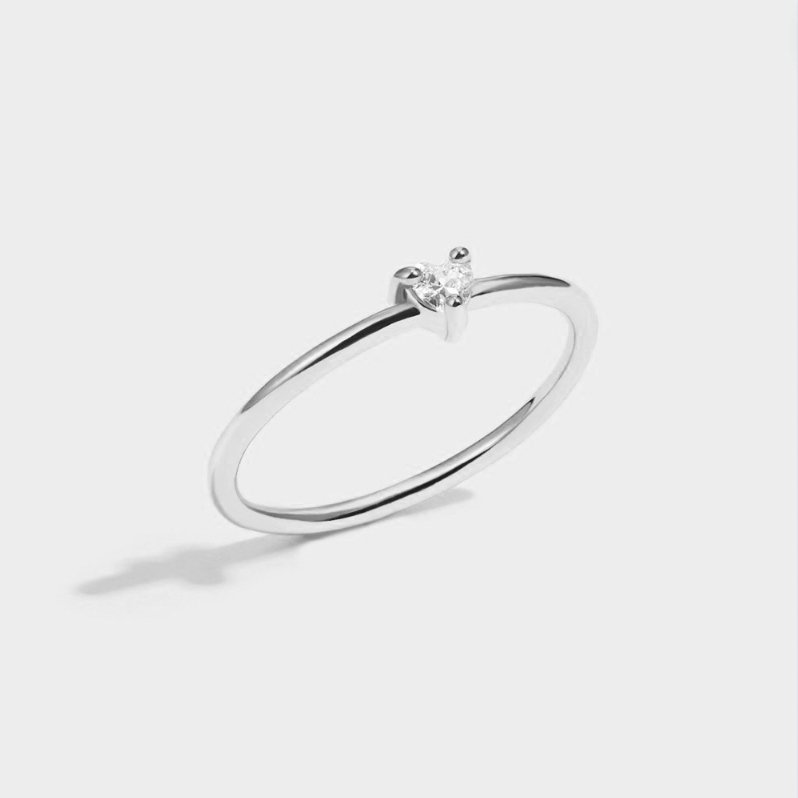 'Small Love' Crystal Heart Ring - Beautiful Earth Boutique