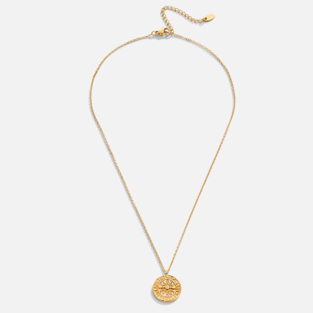 Zodiac Coin Gold Necklace - Beautiful Earth Boutique