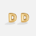 Bubble-Buchstaben Gold-Ohrringe