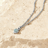 Aquamarine Silver Necklace