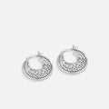 Boho Chic Silver Hoop Earrings