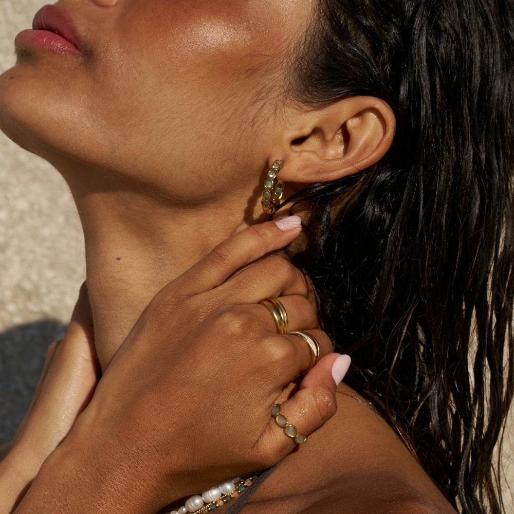 Beaded Arizona Hoop Earrings