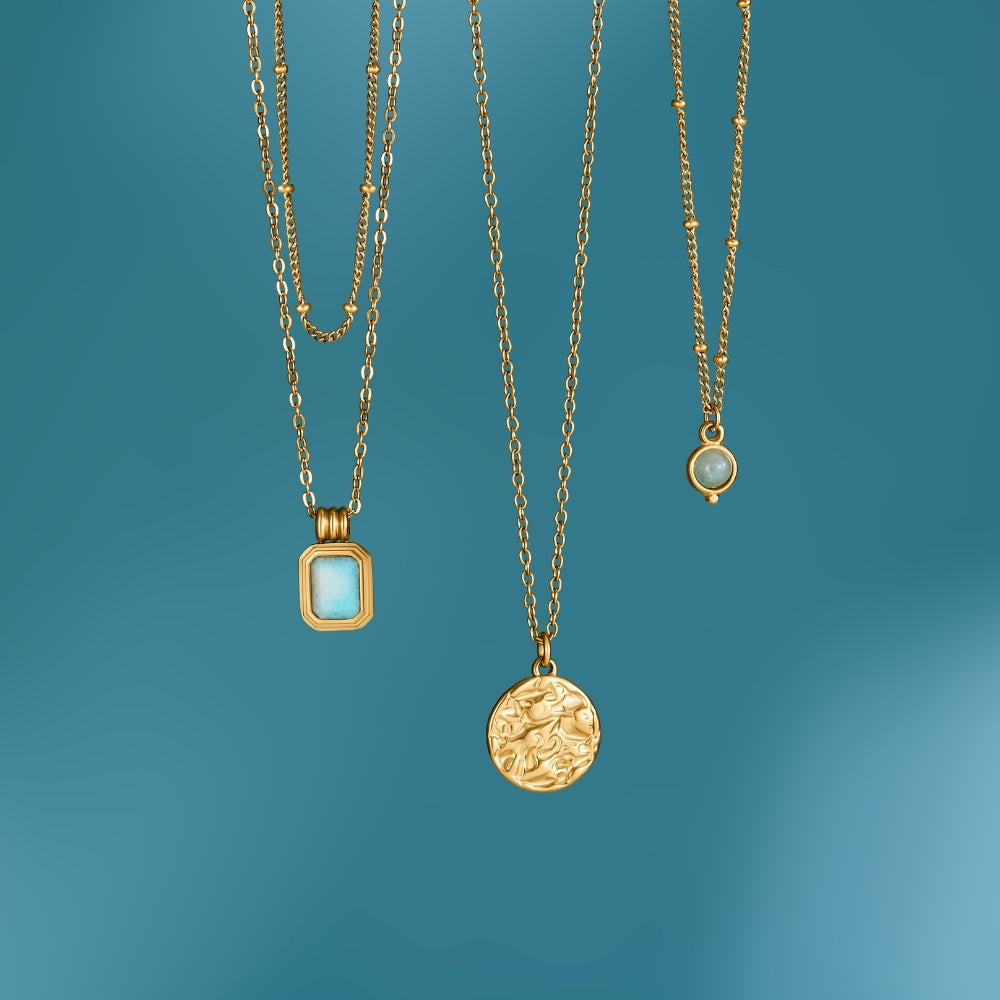 Celeste Gold Disc Necklace