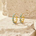 Classic Amazonite Hoop Earrings