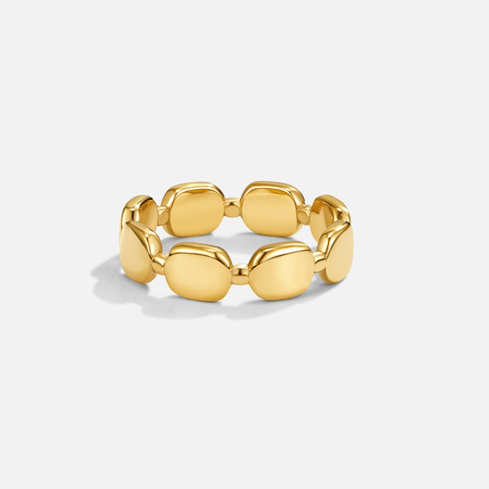 Weißer Sakura-Ring Gold