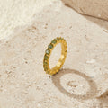 Gold Eternity Moonstone Ring