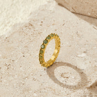 Gold Eternity Moonstone Ring