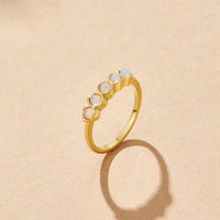 Golden Moonstone Eternity Ring - Beautiful Earth Boutique