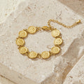 Lara Gold  Medallion Bracelet