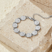 Lara Silver Medallion Bracelet