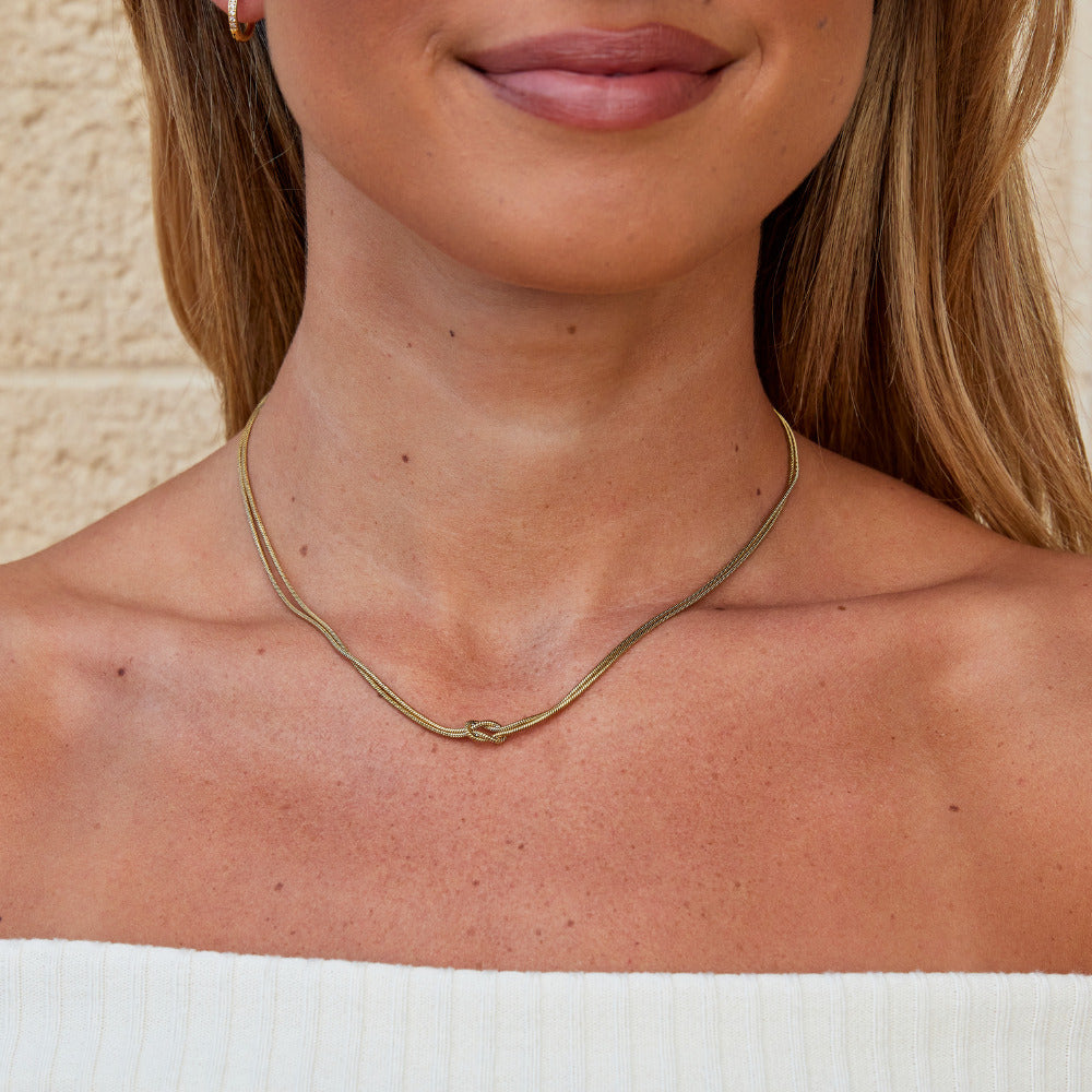 Knotted Gold Chain Necklace - Beautiful Earth Boutique