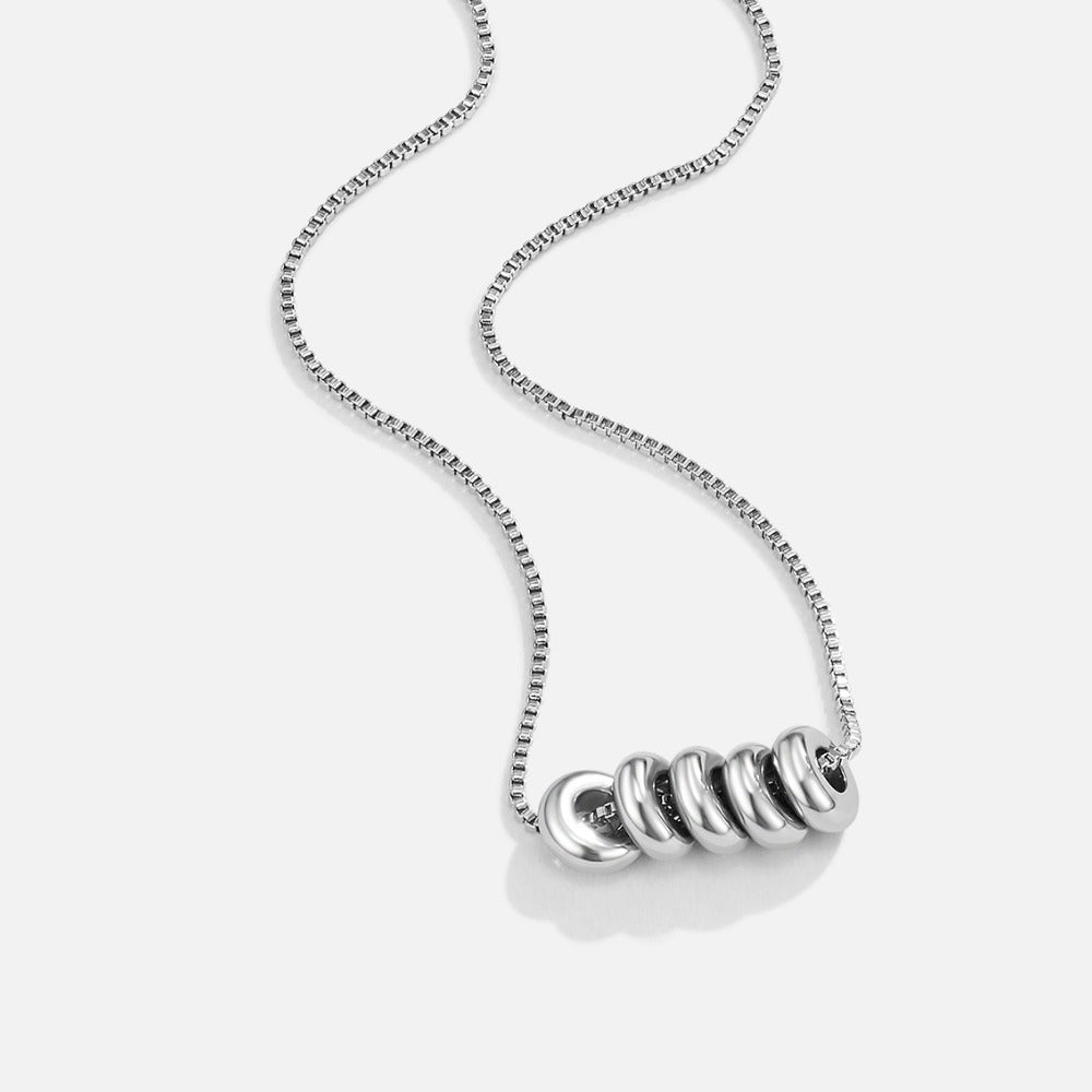 'Rings of Hapiness' Silver Necklace
