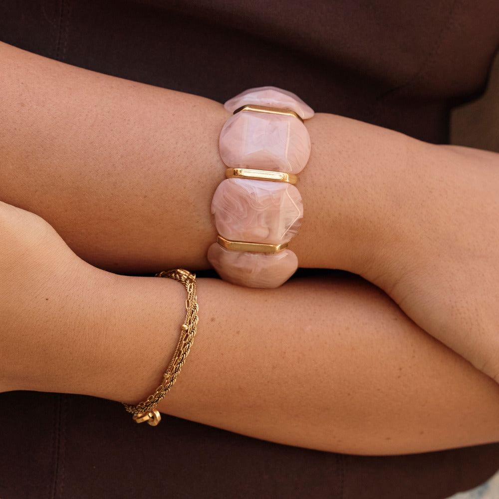 Rose Quartz Elastic Bracelet