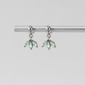 Silver Marquise Petal Drop Earrings