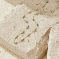 Turquoise Bead Chain Necklace