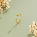 Twin Petal Gold Ring