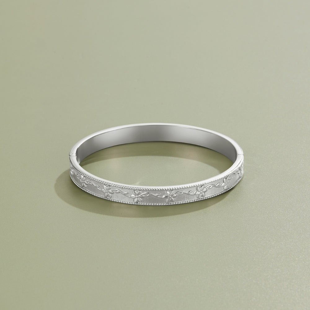 Vintage Silver Vine Bangle