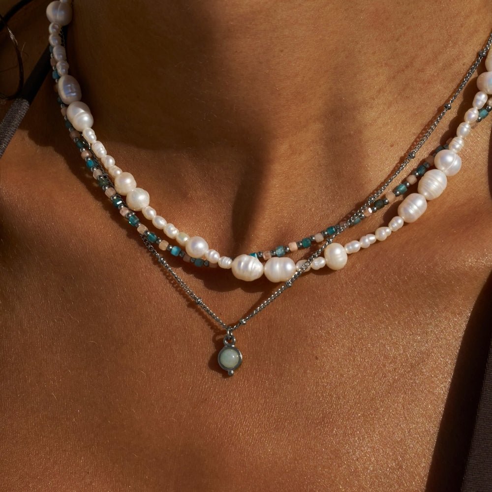 Aquamarine Silver Necklace - Beautiful Earth Boutique