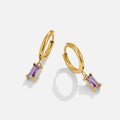 Avery Purple Crystal Drop Earrings - Beautiful Earth Boutique