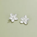 Blooming Silver Flower Earrings - Beautiful Earth Boutique