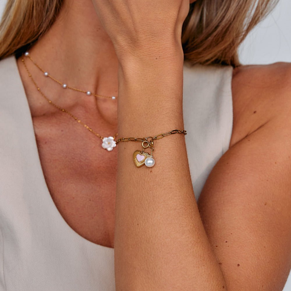 Blush Gold Heart Charm - Beautiful Earth Boutique