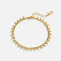 Brie Cuban Chain Droplet Bracelet - Beautiful Earth Boutique