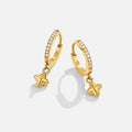 Bubble Petal Drop Hoop Earrings - Beautiful Earth Boutique