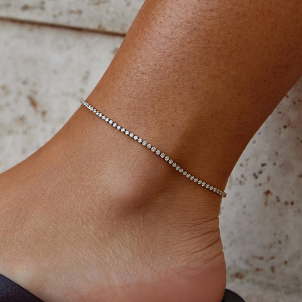 Cordelia Gold Tennis Fußkettchen