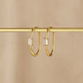 Crystal & Gold Diana Hoop Earrings - Beautiful Earth Boutique