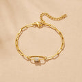 Crystal Paperclip Charm Bracelet - Beautiful Earth Boutique