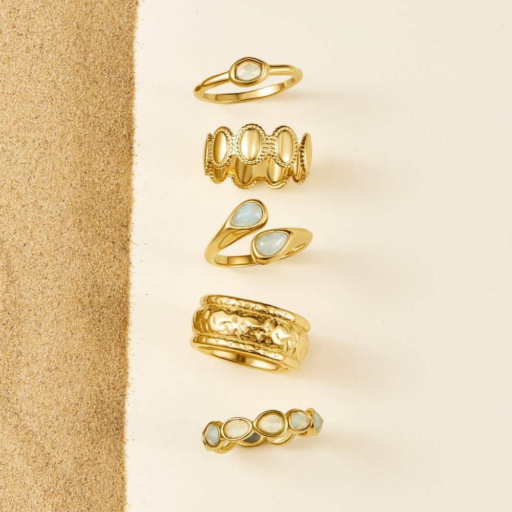 Elise Moonstone Ring - Beautiful Earth Boutique