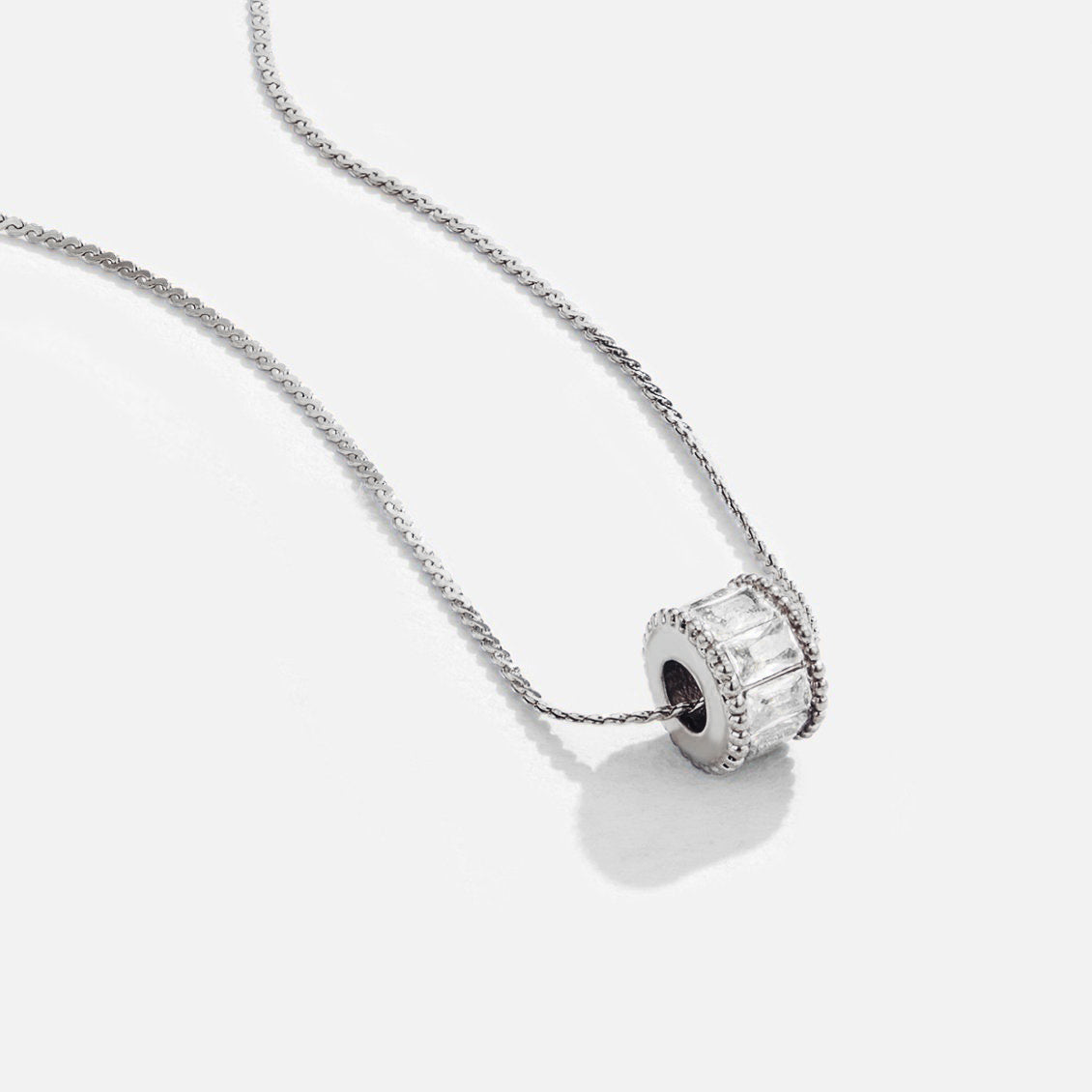 Gigi Crystal Silver Necklace