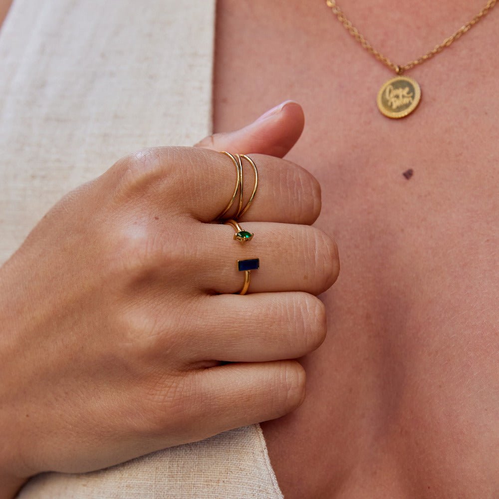 Gold Amore Crystal Ring - Beautiful Earth Boutique