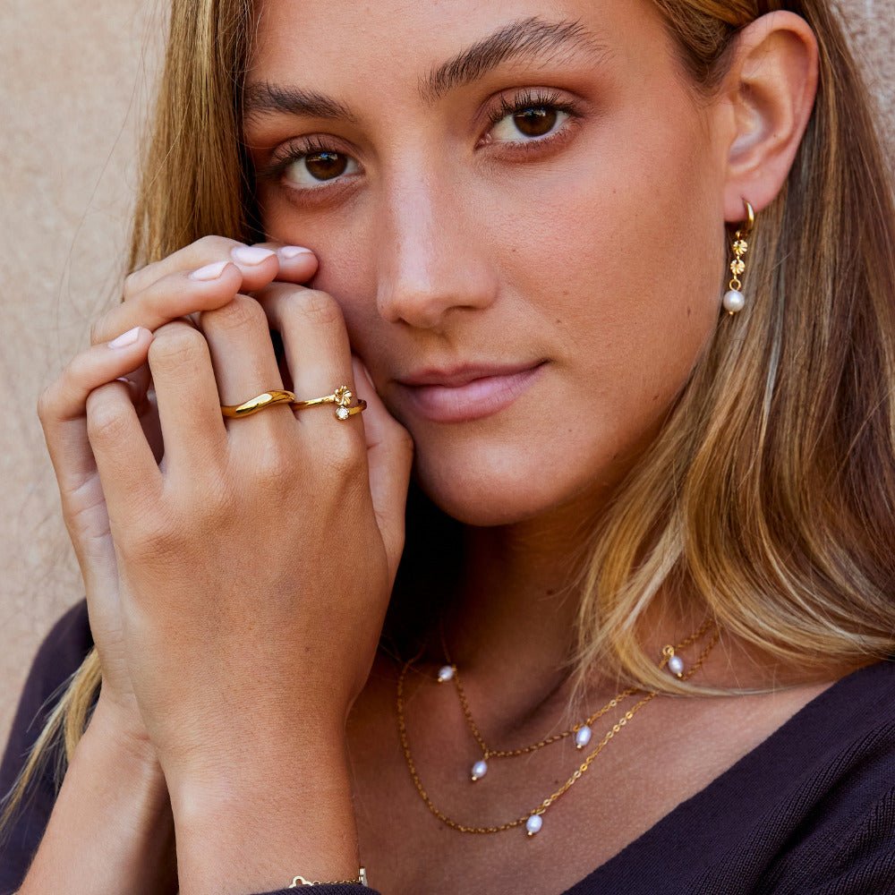 Golden Bloom Petal Ring - Beautiful Earth Boutique