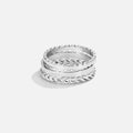 Hella Silver Stacked Ring - Beautiful Earth Boutique