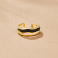 Layered Black Sahara Gold Ring - Beautiful Earth Boutique