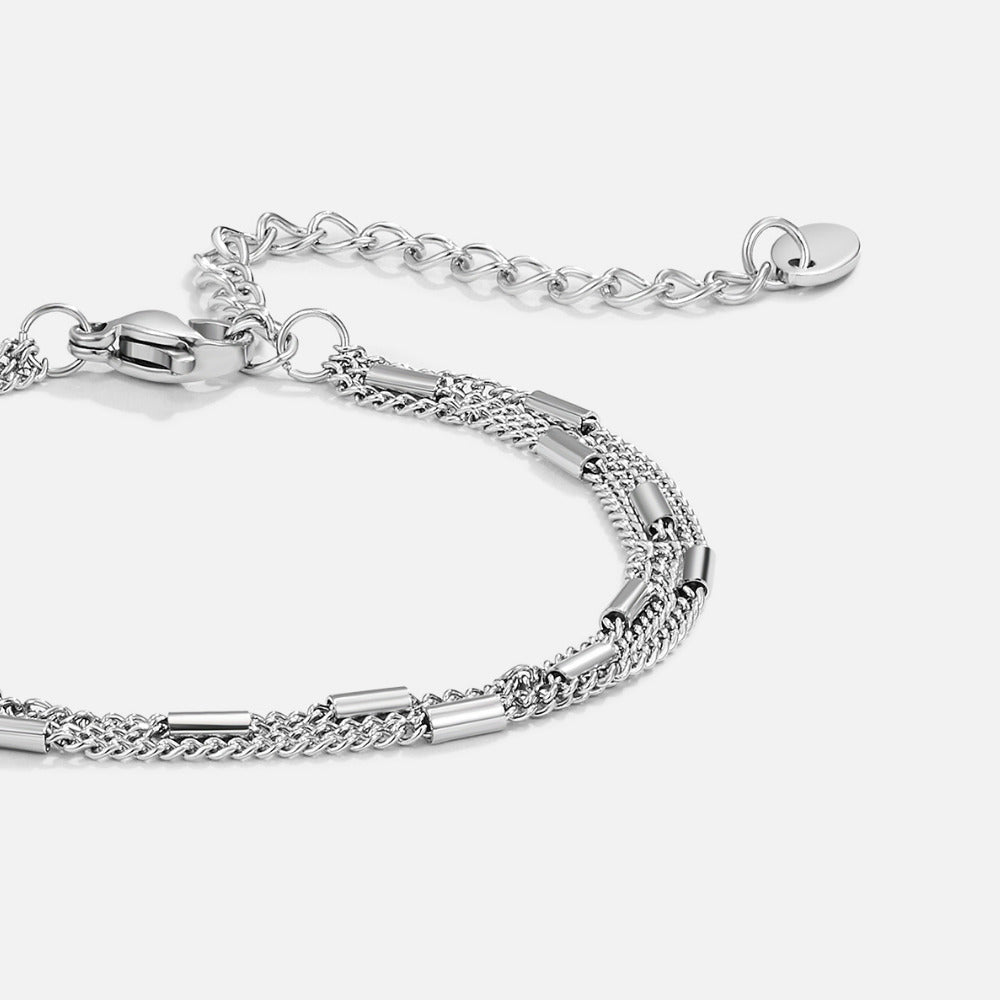 Layered Silver Alia Bracelet - Beautiful Earth Boutique
