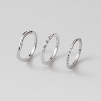 Lia Crystal & Silver Stack Ring - Beautiful Earth Boutique