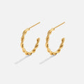 Maria Twisted Semi Hoop Earrings - Beautiful Earth Boutique