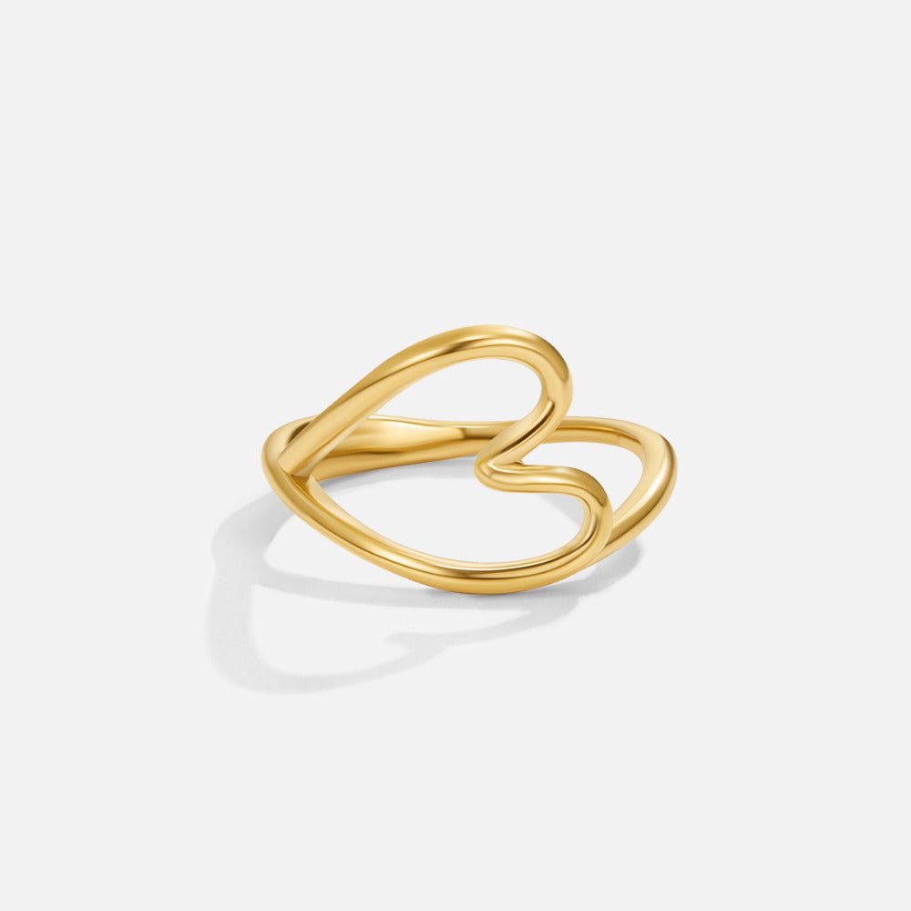 Melted Gold Heart Ring - Beautiful Earth Boutique