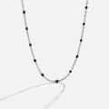 Mila Black Bead Silver Necklace - Beautiful Earth Boutique