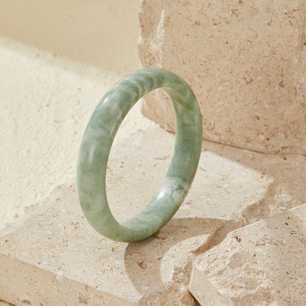 Natural Jade Stone Bangle - Beautiful Earth Boutique