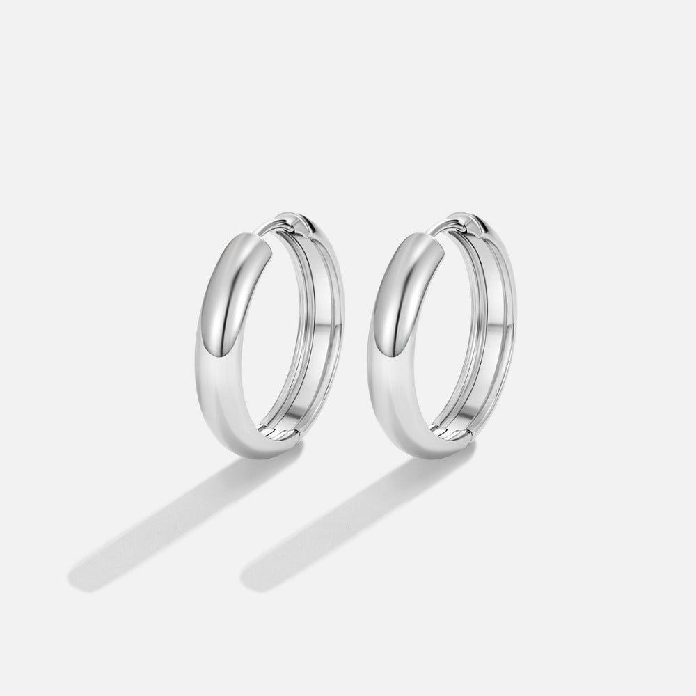 Nona Classic Silver Hoop Earrings - Beautiful Earth Boutique