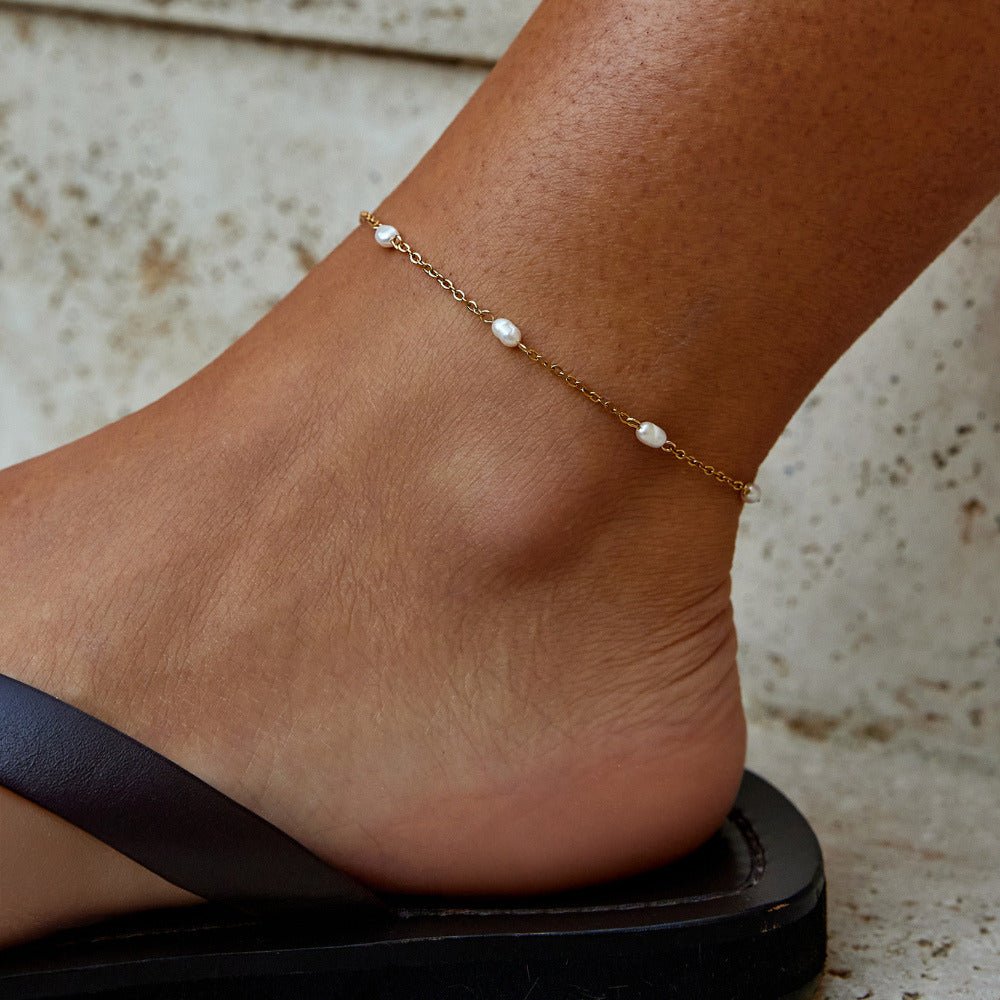 Nura Freshwater Pearl Anklet - Beautiful Earth Boutique
