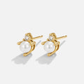Pearl & Crystal Stud Earrings - Beautiful Earth Boutique